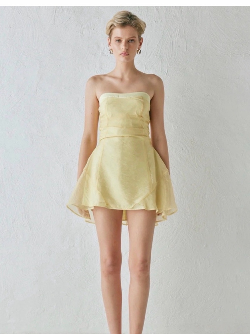 VRG GIRL Paloma Mini Dress
Lemon-Strapless Yellow
Organza Mini Dress
